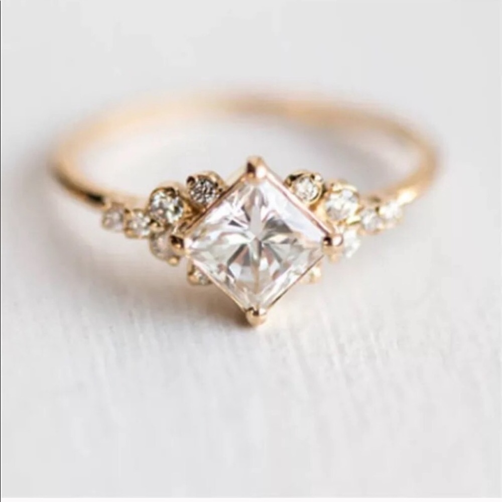 Dainty cubic zirconia ring